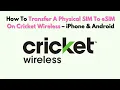 How To Transfer A Physical SIM To eSIM On Cricket Wireless - iPhone Android