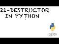 Destructors In Python Class Constructors -