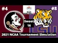 SWEET 16 - #4 Florida State vs #8 LSU - NCAA Basketball 10 Simulation!