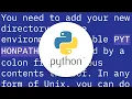 Permanently add a directory to PYTHONPATH