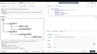 Leetcode 388 Longest Absolute path - python