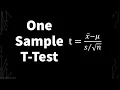 One Sample T Test for the Mean Example