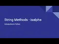 Introduction to Python - String Methods