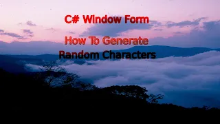 C How To Generate Random Characters