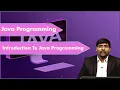 LEC01 Java Programming Introduction To Java Programming By Dr T V Nagaraju
