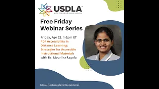 Webinar PDF Accessibility in Distance Learning Strategies for Accessible Instructional Materials