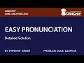 EASY PRONUNCIATION CODECHEF JULY LUNCHTIME 2022 DETAILED SOLUTION
