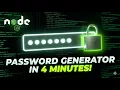 Build a Secure Password Generator API in Node js No Math random