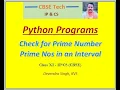 Prime number check Generation between a range Python Program