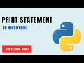 Python Print Statement Tutorial for Beginners Learn Python Basics in