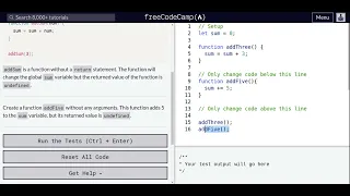 Lesson 55 Basic JavaScript Understanding Undefined Value returned from a Function