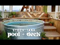DIY STOCK TANK POOL DECK