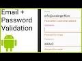 Validate Email ID and password using Android Studio tutorial