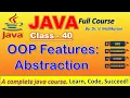 OOP Feature Abstraction Abstraction in Java