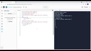 How to Write a Program to Print Natural Numbers Using a While and For loops in Python