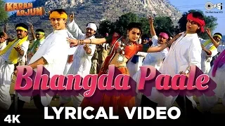 bhangda paale lyrical karan arjun sadhana sargam mohammed aziz sudesh bhosle salman shahrukh