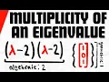 Algebraic and Geometric Multiplicity of Eigenvalues Linear Algebra