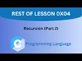 Recursion in C Part 2