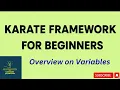Karate framework Overview on Variables Karate Tutorial for Beginners