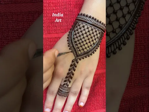 Mehndi design simple back hand #shorts #mehndi #henna