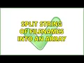 Unix Linux Split string of filenames into an array 2 Solutions