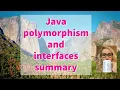 18 Polymorphism and interfaces summary Java with Ali