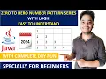 5 Number Pattern Programs in Java Programming Language in Visual Studio Code Complete Dry Run