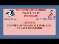 Convert A Mathematical Expression To A Java Expression