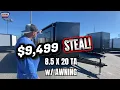 8 5x20 Enclosed Cargo Trailer w Awning - 9 499 Deal Giveaway