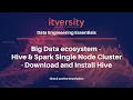 Big Data ecosystem - Hive Spark Single Node Cluster