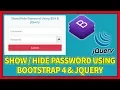 Show Hide Password Using Bootstrap 4 jQuery