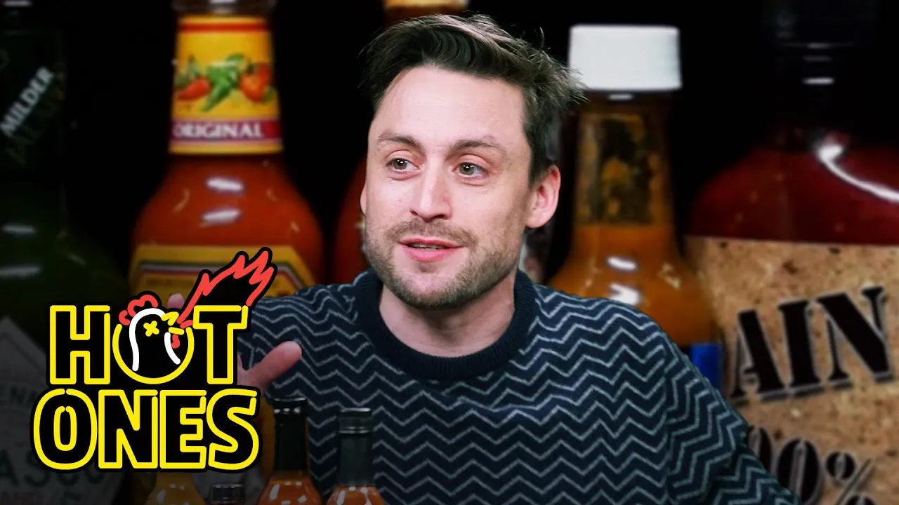 Kieran Culkin Fires Sean While Eating Spicy Wings   Hot Ones