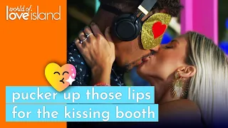 kissing challenge gets the islanders flustered world of love island