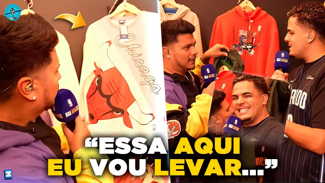 Igão e Mitico apresentando loja da NBA HOUSE