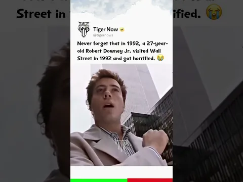In 1992, a 27-year-old Robert Downey Jr. visited Wall Street in 1992 and got horrified. 😭