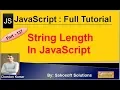 String Length in JavaScript JavaScript Full Tutorial in Hindi
