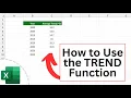How to Use the TREND Function in Excel Trends Forecasting