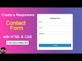 Responsive Contact Form with HTML CSS for Beginners