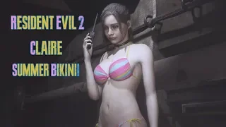 resident evil 2 remake claire meets carlos in a summer bikini re2r pc mods