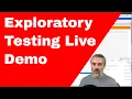 Live Web Exploratory Technical Testing Session Example