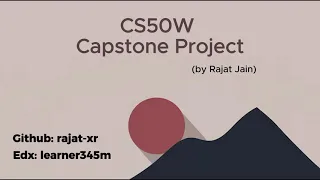 CS50 Web Final Project Capstone