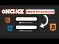On Click Show Password Using Javascript
