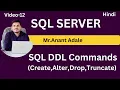 SQL DDL Commands Explained Create Alter Drop SQL Tutorial for Beginners Hindi