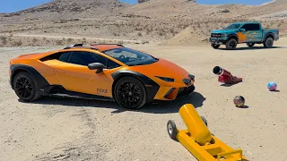 Lamborghini vs Canon Balls