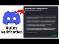 How to Setup Rules Screening on Discord Rules Verification