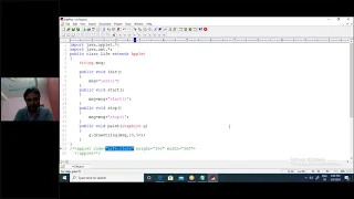 Applet lifecycle program and Passing parameters to Applet