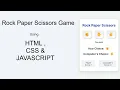 Build Rock Paper Scissors Game with HTML CSS JS Fun Project for Beginners Dev4fun