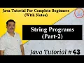 Programs In Java Using String Functions Part-2 Basic Understanding Of Java By Harvinder Singh