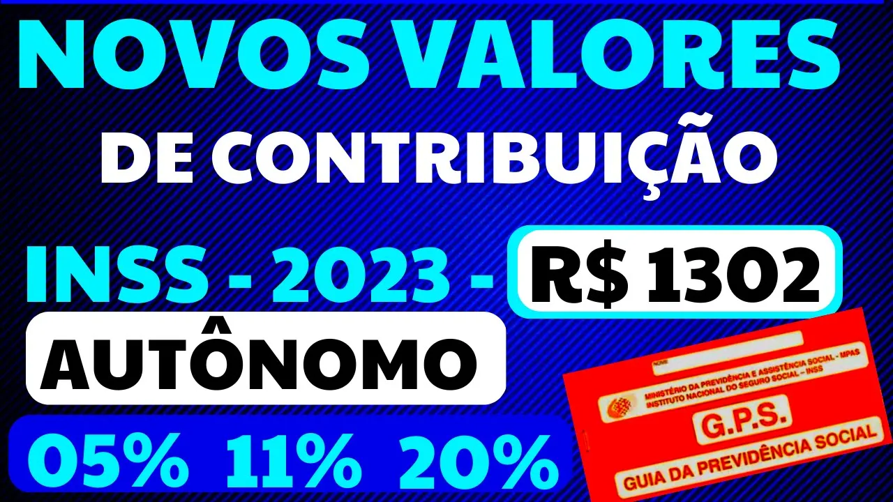 MUDOU PARA R$ 1302 - NOVOS VALORES 2023 PAGAR CARNÊ INSS - AUTÔNOMO, FACULTATIVO E BAIXA RENDA