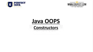 Perfect Java - Constructors